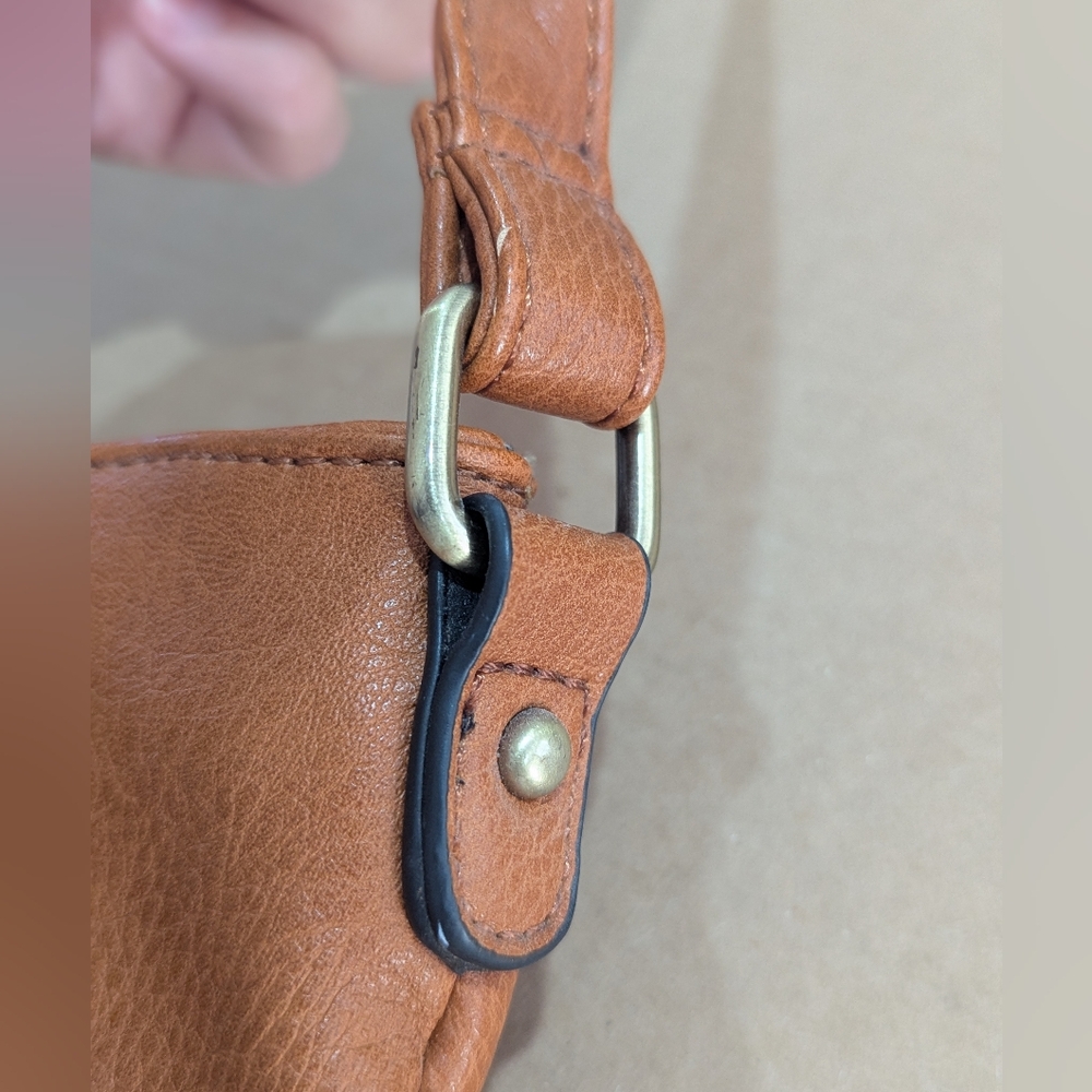 Antik Kraft Camel Brown Western Fringe Style Vegan Leather Crossbody Bag LikeNew - Picture 10 of 10